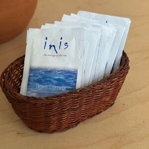 Inis Body Lotion Sachets great for purse/ travel set of 10.